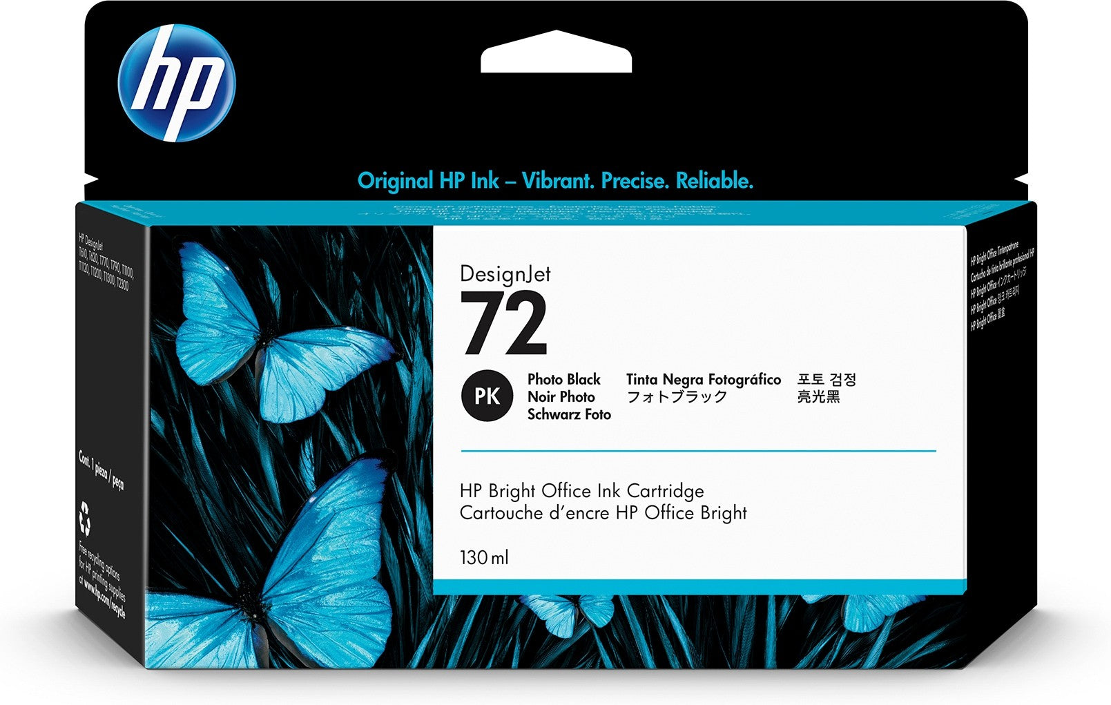 HP 72 original UV Ink cartridge C9370A photo black high capacity 130ml 1-pack