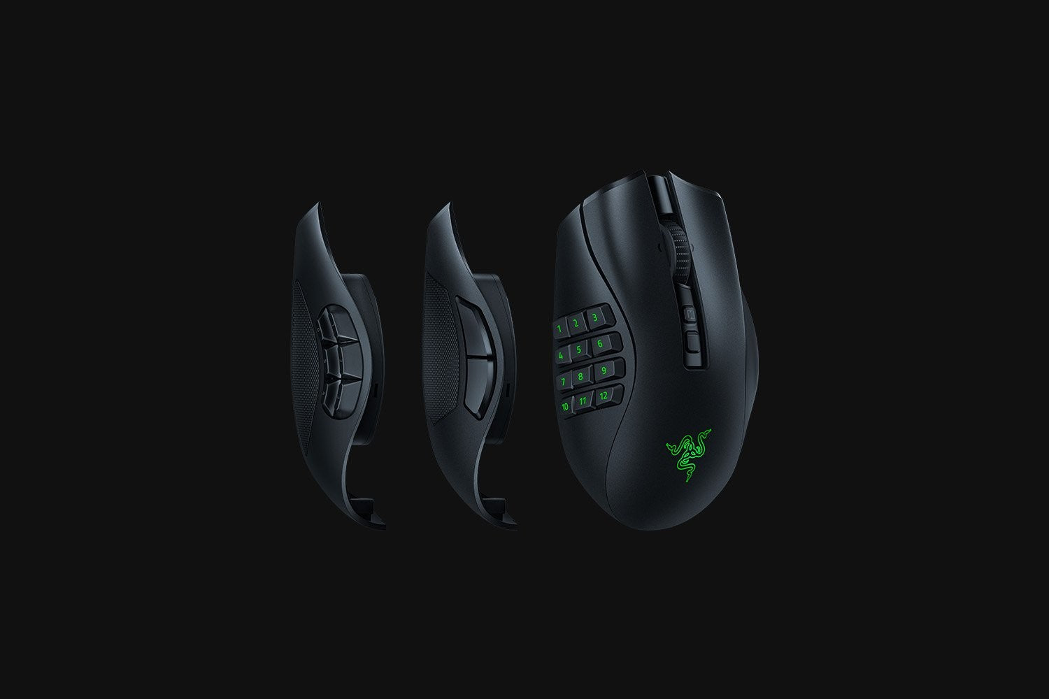 Razer Naga V2 Pro souris Gaming Droitier RF Wireless + Bluetooth + USB Type-C Optique 30000 DPI