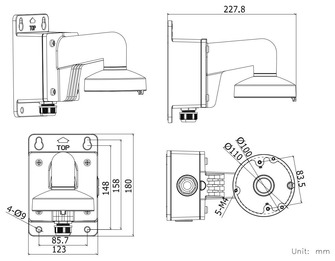 Hikvision DS-1272ZJ-110B Wall mount