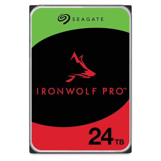 SEAGATE Ironwolf PRO Enterprise NAS HDD 24To 7200tpm 6Gb/s SATA 256Mo cache 8.9cm 3.5p 24x7 for NAS RAID Rackmount systems BL