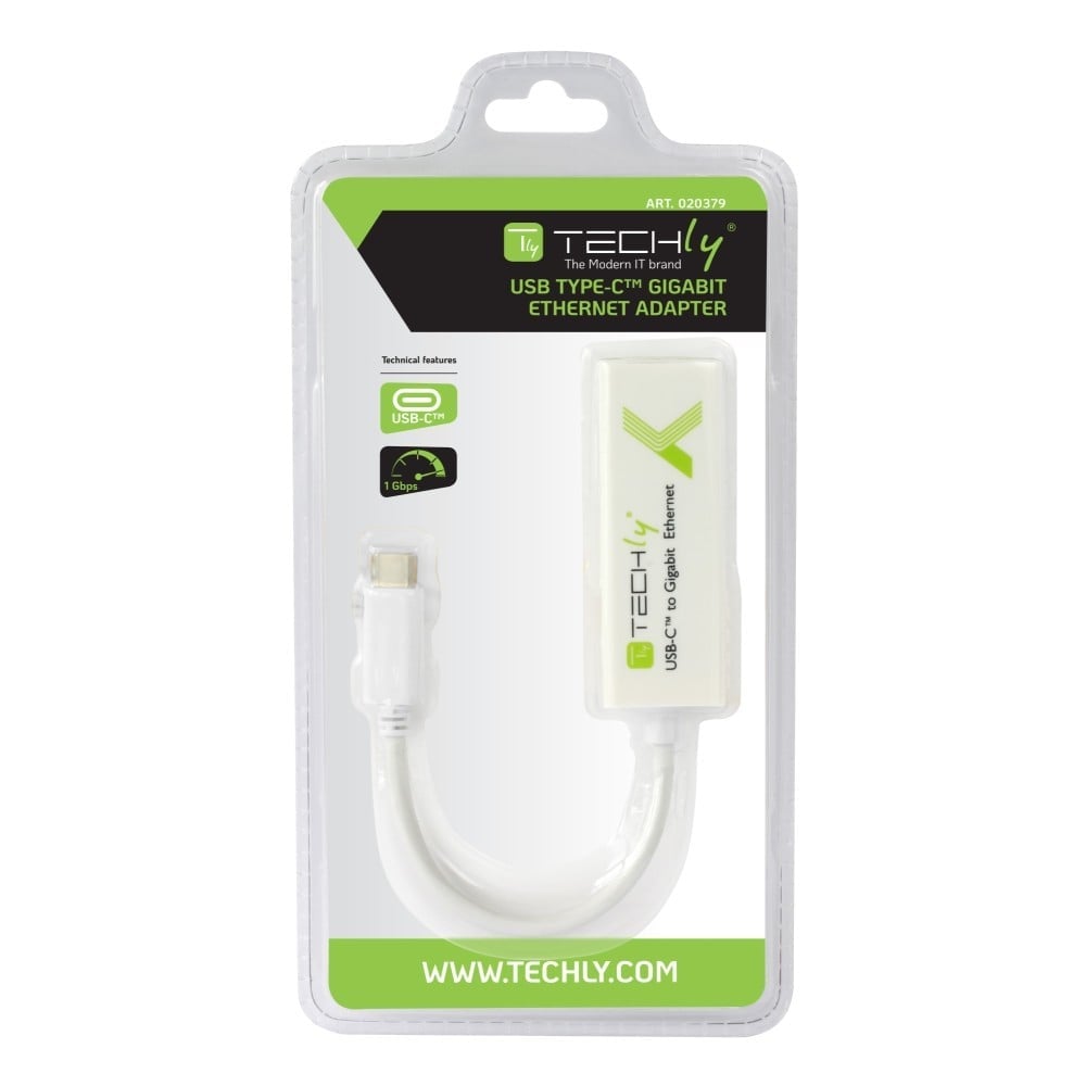 Techly IADAP USB31-ETGIGA Adaptateur réseau USB-C 3.1 vers RJ45 Gigabit. 10/100/1000
