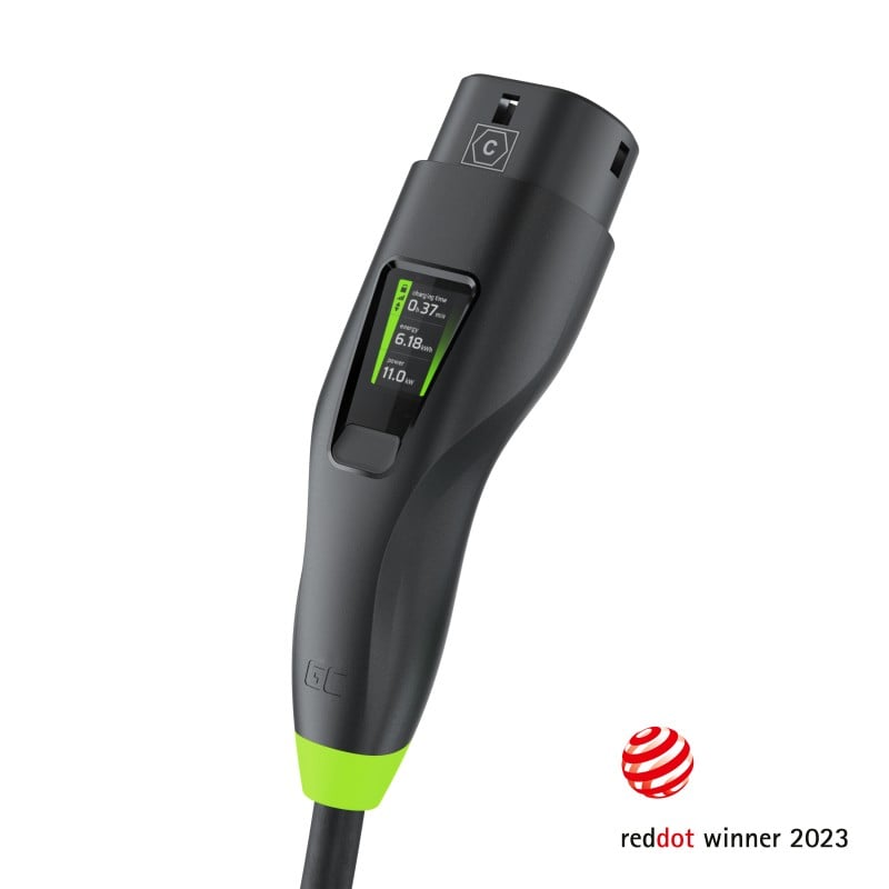 Green Cell EVGC01 - Noir - Type 2 - Droit - Droit - IP55 - Noir