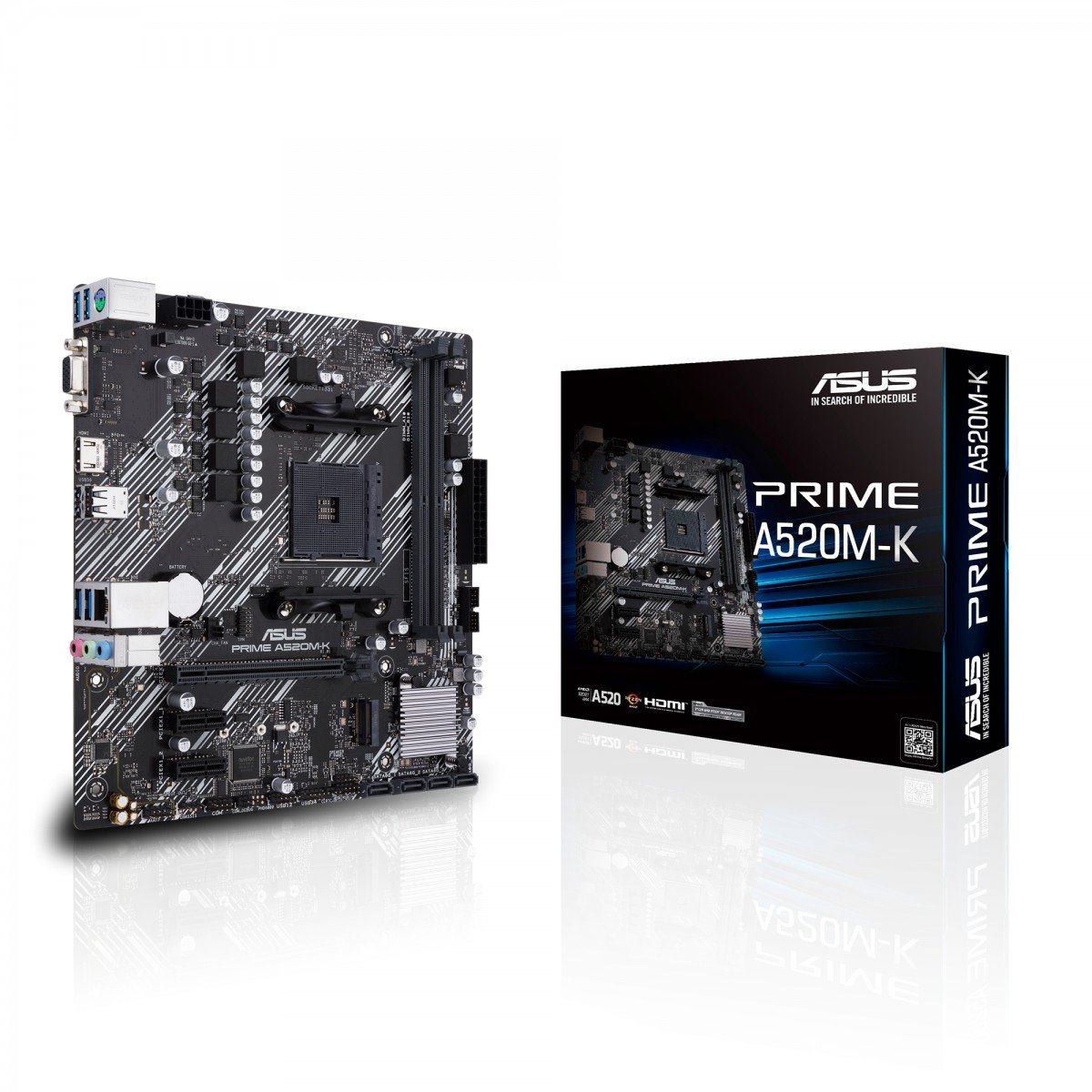 ASUS PRIME A520M-K AMD Socket AM4 for 3rd Gen AMD Ryzen mATX Form Factor DDR4