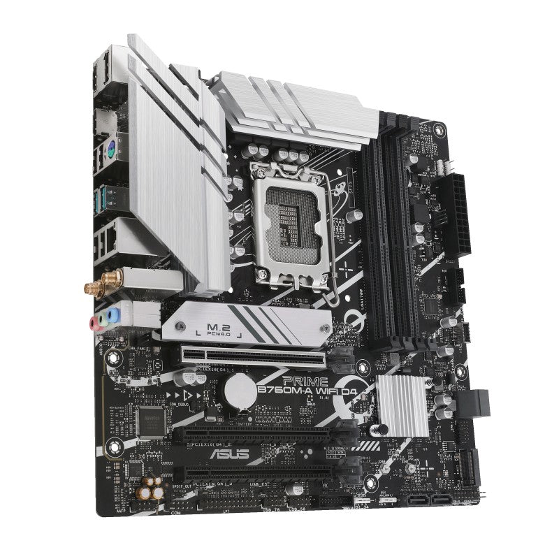 ASUS PRIME B760M-A WIFI D4 LGA 1700 4xDDR4 microATX 4xSATA MB 1xHDMI 2.1 1xDP 1.4 1xD-Sub 2xM.2