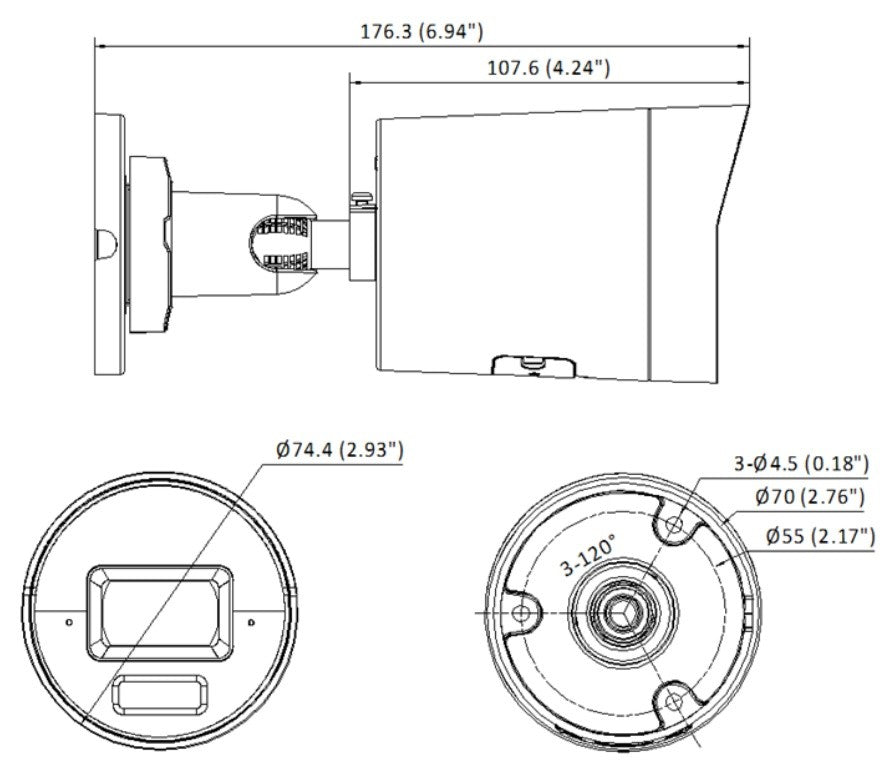 Hikvision DS-2CD2043G2-LI(2.8mm) 4 MP caméra réseau Bullet avec Acusense et éclairage hybride intelligent fixe
