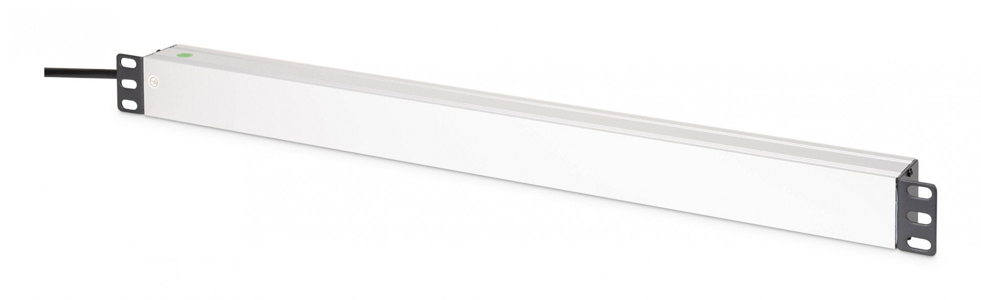Barre d'alimentation PDU Rack (620 mm) avec protection contre les surtensions + filtre EMI/RFI, 9 prises Schuko CEE 7/3 (45°), câble de 2 m, fiche Unischuko CEE