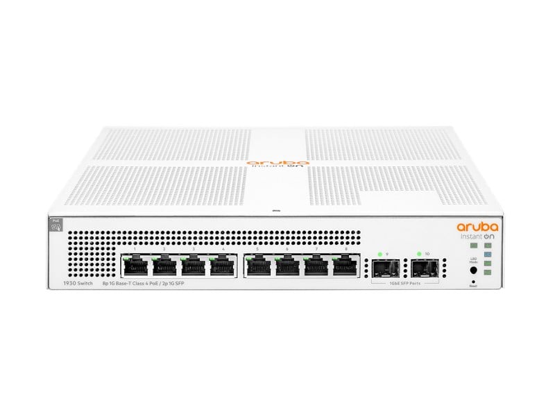 HPE Networking Instant On 1930 8G Class4 PoE 2SFP 124W Switch Commutateur C3 Géré 8 x 10/100/1000 PoE + 2 x Gigabit SFP