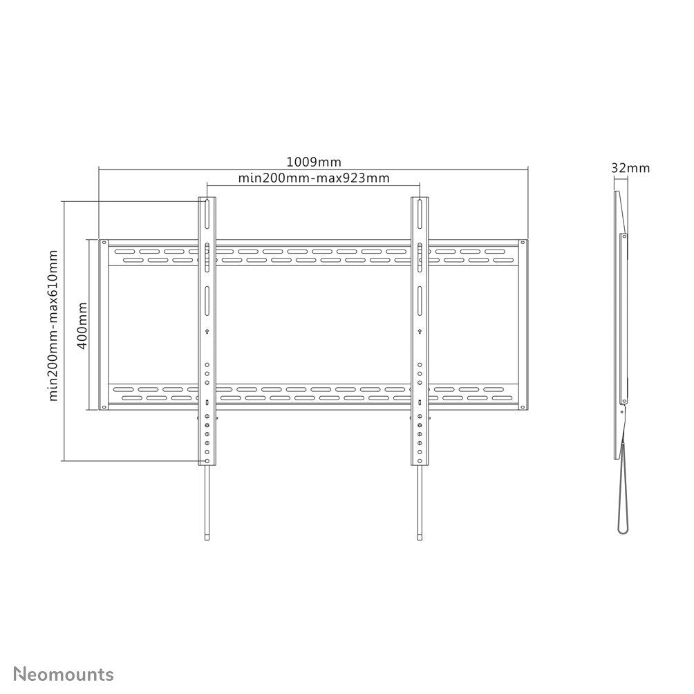 NEOMOUNTS LFD-W1000 Support pour écran mural 60-100p - fixe