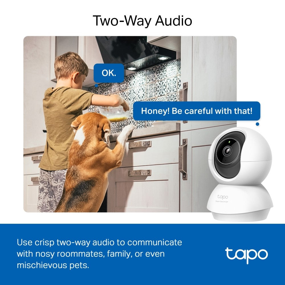 TP-LINK Pan/Tilt AI Home Security Wi-Fi Camera 3K 5MP 2880x1620 2.4GHz