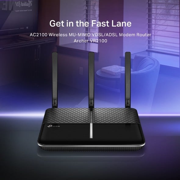 TP-Link Archer VR2100 routeur sans fil Gigabit Ethernet Bi-bande (2,4 GHz / 5 GHz) Noir