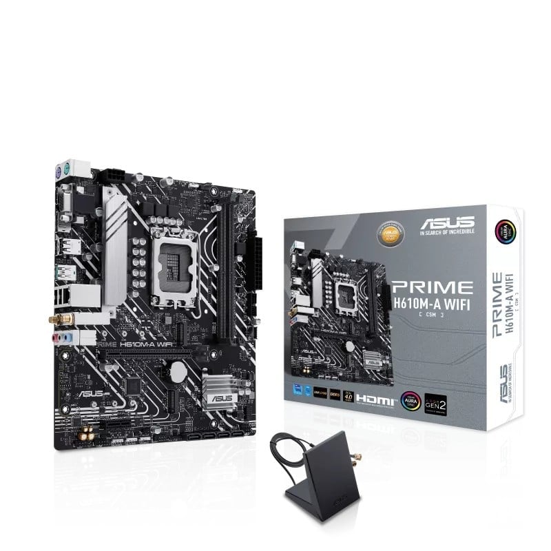 ASUS PRIME H610M-A WIFI LGA1700 microATX 2DDR5 1xHDMI 1xDP 1xD-Sub 4xSATA 2xM.2
