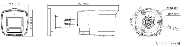 Hikvision DS-2CD1043G2-LIUF/SL 2.8mm PL 4 MP Caméra Réseau Fixe a Bullet Hybride Intelligente avec Éclairage (interface polonaise uniquement)