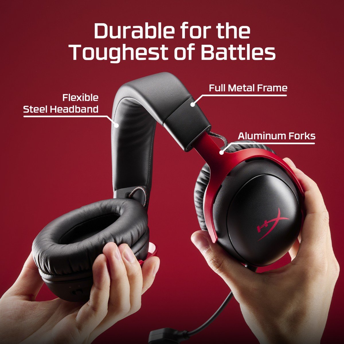 HyperX Cloud III S Wireless - Casque Gaming (Noir-Rouge)