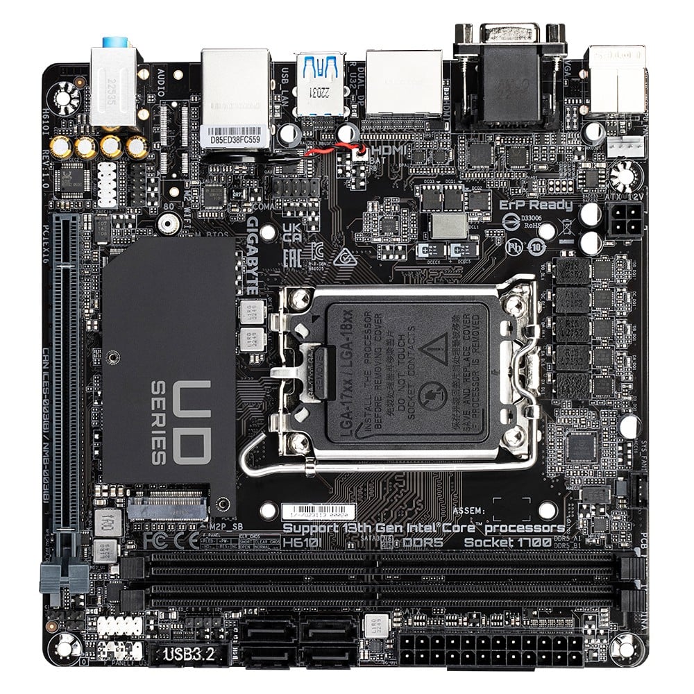 GIGABYTE H610I carte mere Intel H610 Express LGA 1700 mini ITX