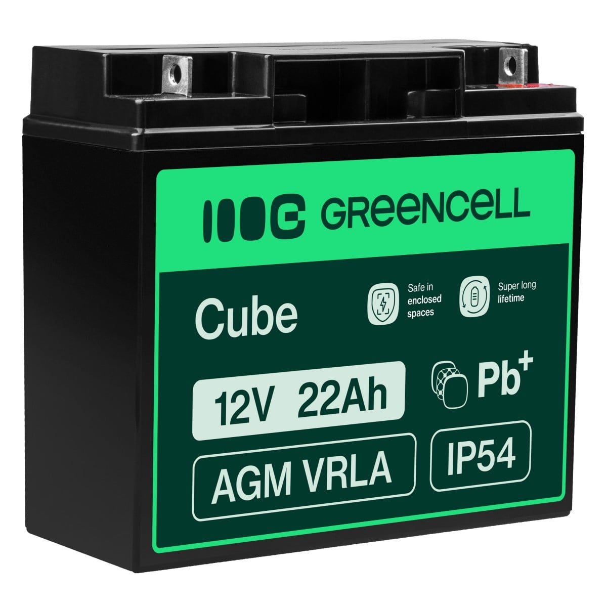 Green Cell AGM 12V 22Ah VRLA Battery Gel deep cycle scooter mower boat barge
