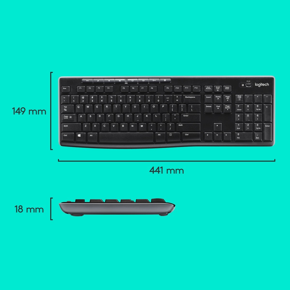 Logitech MK270 clavier Souris incluse Maison RF sans fil QWERTY US International Noir