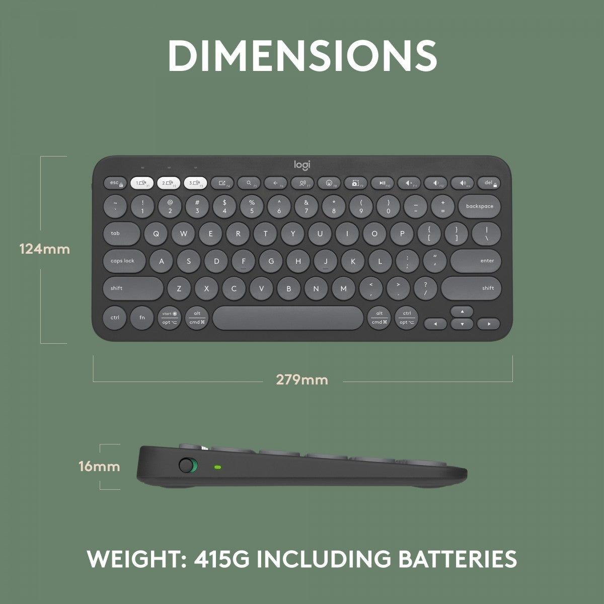 Logitech 920-011851 Pebble Keys 2 K380S Tonal Clavier sans fil