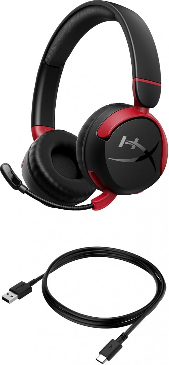 Casque sans fil HyperX Cloud Mini avec microphone, noir-rouge