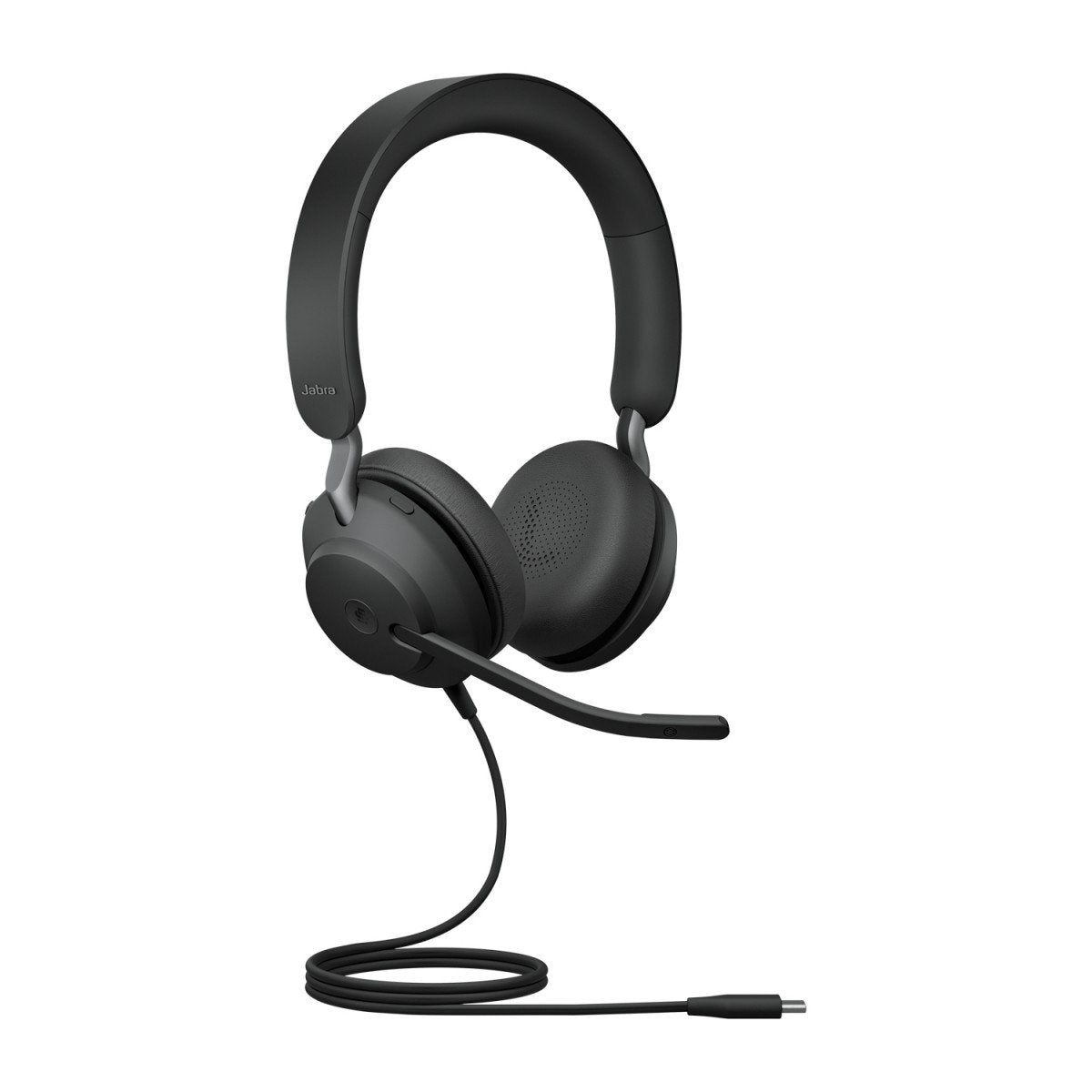 Jabra Evolve2 40, MS Stereo Casque Avec fil Arceau Bureau/Centre d'appels USB Type-C Bluetooth Noir