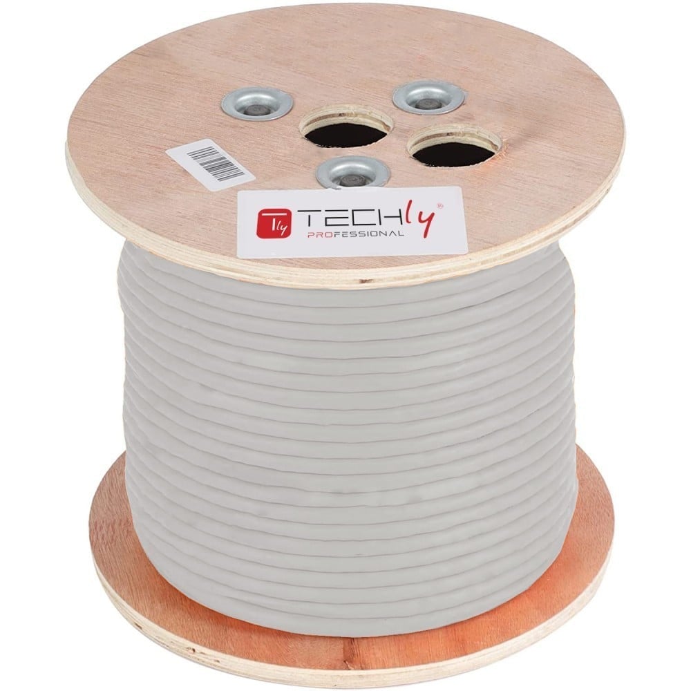 Câble Techly ITP-C5F-305-RIS Cat5e F/UTP LSZH 305m 100% CU Gris