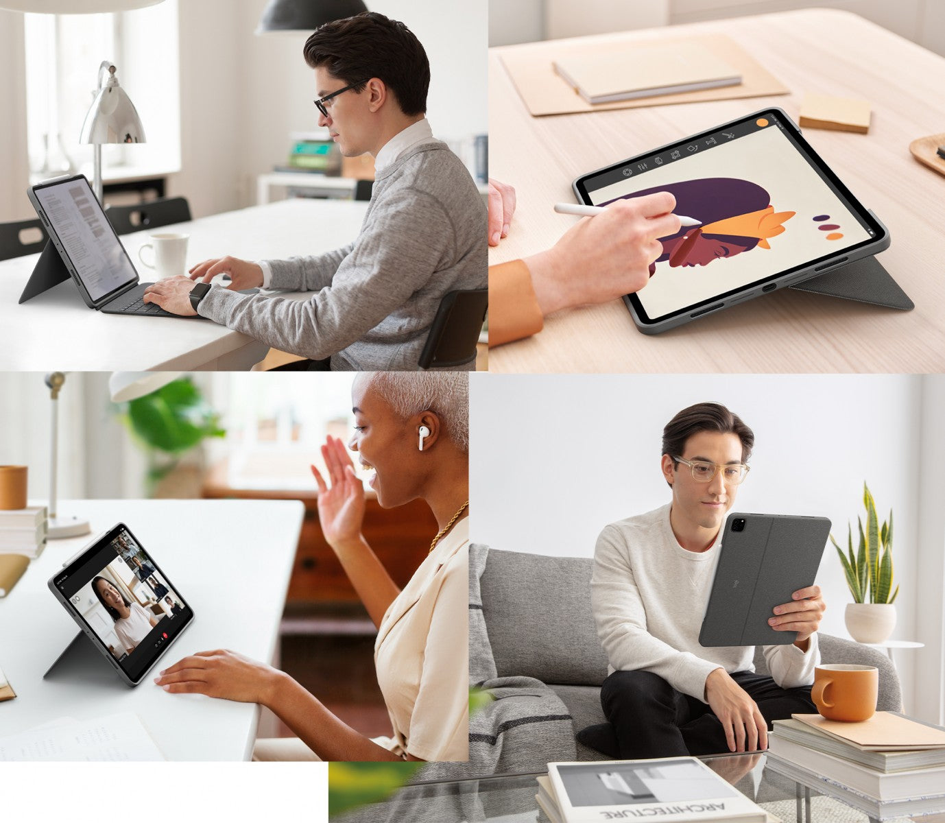LOGITECH Combo Touch for Ipad Pro 12.9'' 5eme generation - GREY - FR