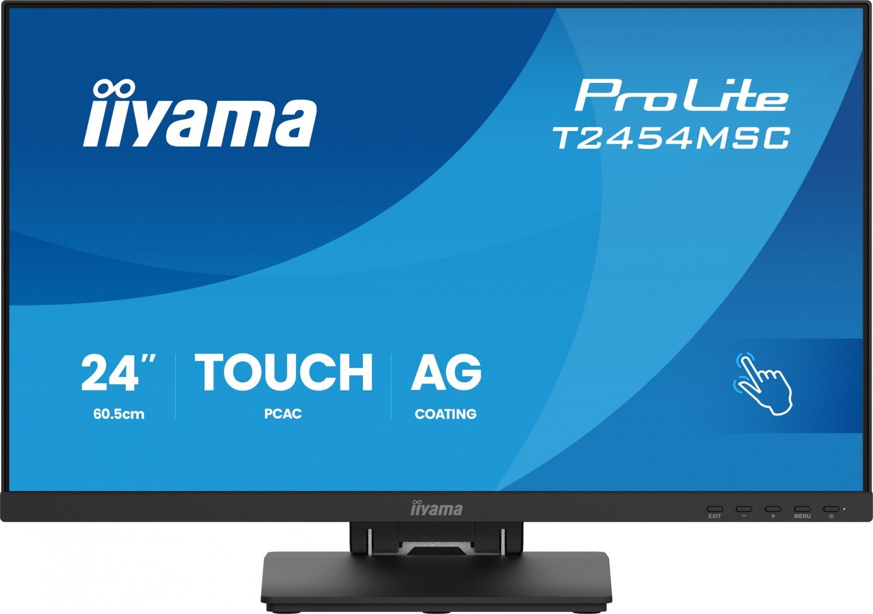 "iiyama T2454MSC-B3AG 24"" InCell PCAP 10P Tactile Anti-reflet 25% Haze 1920x1080 IPS-panel Bords fins Haut-parleurs DisplayPort"