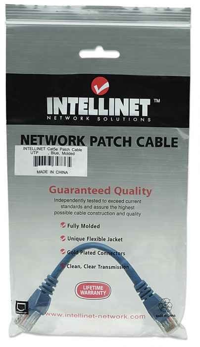 Intellinet 0.45m Cat5e câble de réseau Bleu 0,5 m U/UTP (UTP)