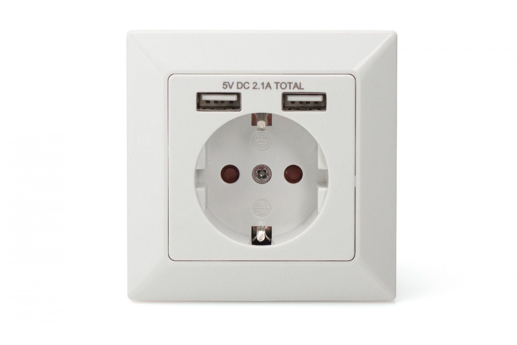 Digitus DA-70613 prise de courant 2x USB Blanc