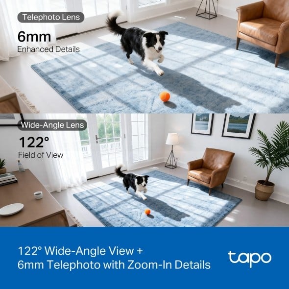 TP-Link Tapo C245D Sphérique Caméra de sécurité IP Intérieure 2304 x 1296 pixels Plafond/mur