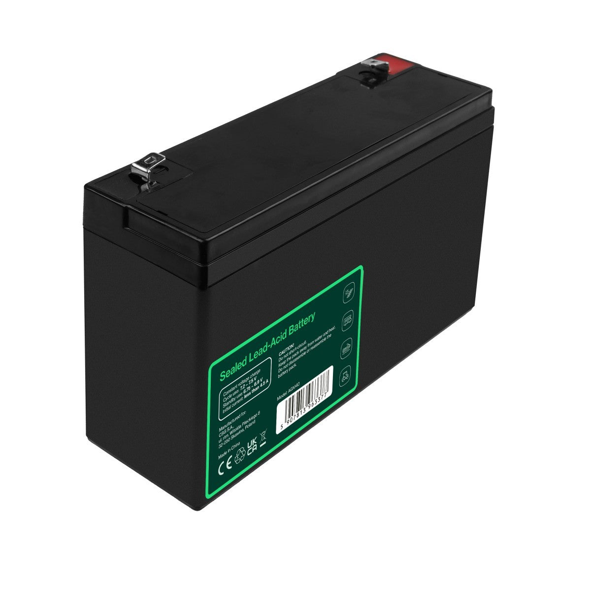 Green Cell AGM40 - 6 V - 1 piece(s) - Noir - 15 Ah - 1,8 kg - 151 mm