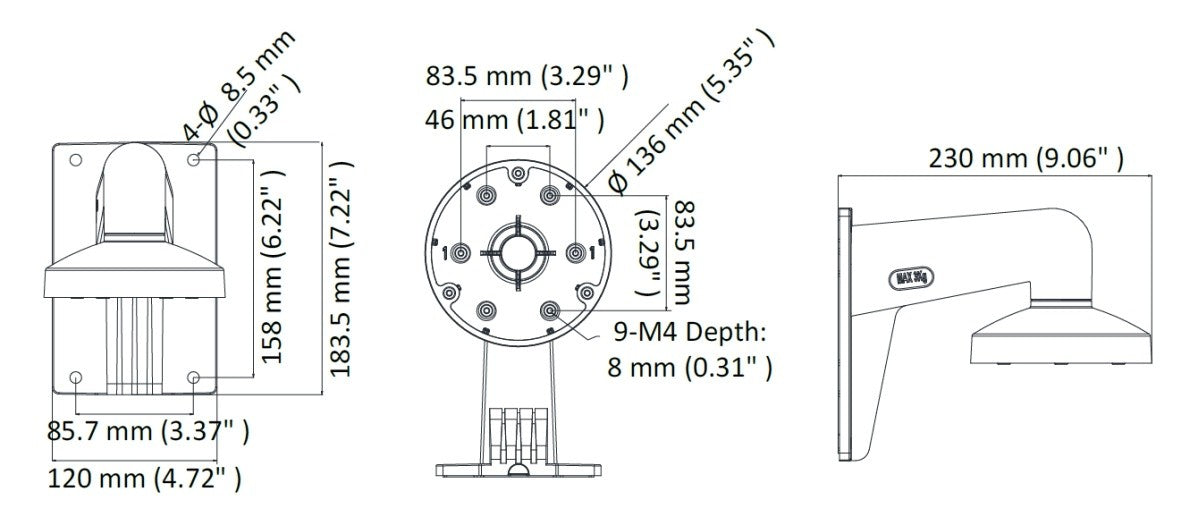 Hikvision DS-1473ZJ-135 Wall mount
