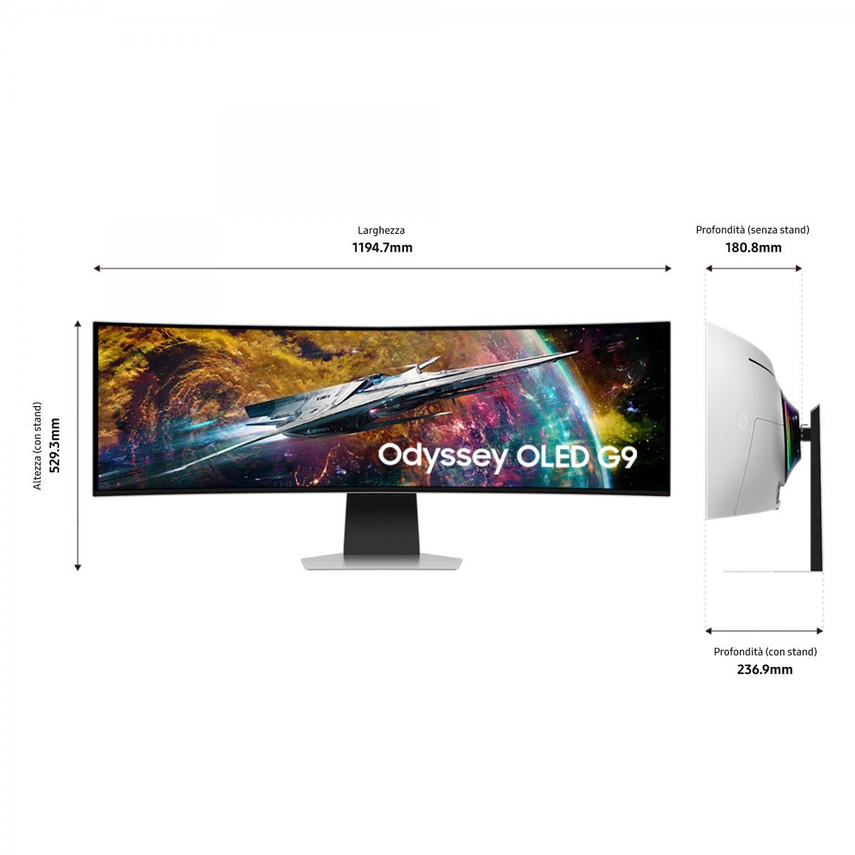 Samsung LS49CG950SUXEN Moniteur OLED Dual QHD de 49 pouces avec hub USB