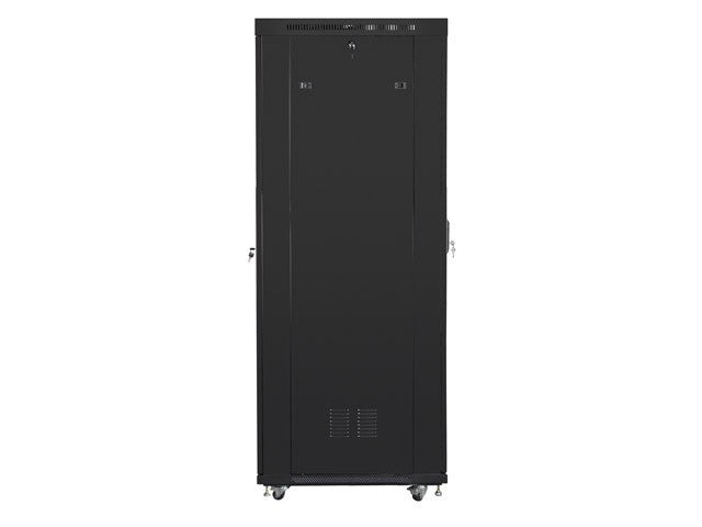 Lanberg FF01-8042-12BL free standing rack 19inch cabinet 42U 800x1000 glass door LCD flat pack black