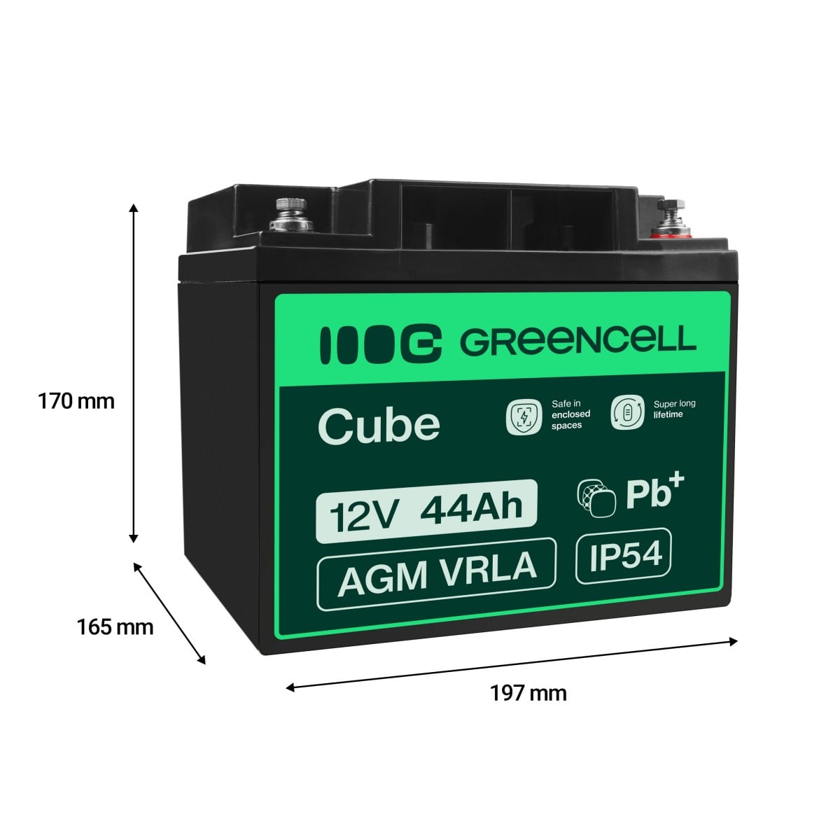 Green Cell AGM23 Batterie de l'onduleur Sealed Lead Acid (VRLA) 12 V 44 Ah