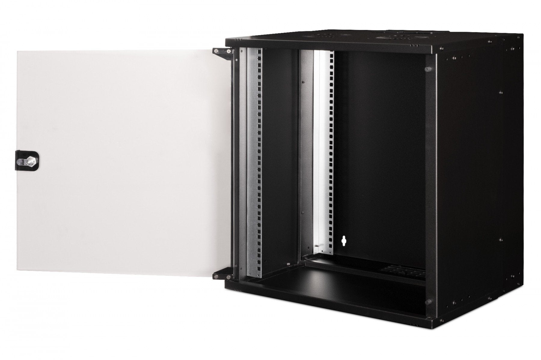 "Armoire réseau murale 19"" 12U, SOHO PRO 595 x 540 x 400 mm, porte en verre, noire, non assemblée, 60 kg"