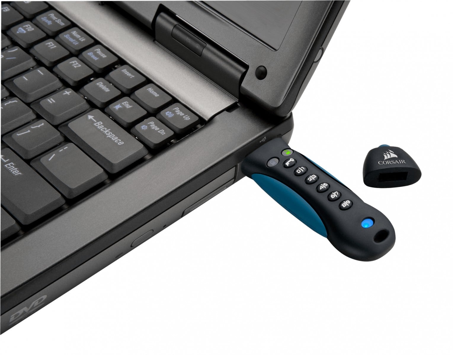 Corsair Padlock 3 clé USB 64 Go USB Type-A 3.2 Gen 1 (3.1 Gen 1) Noir, Bleu