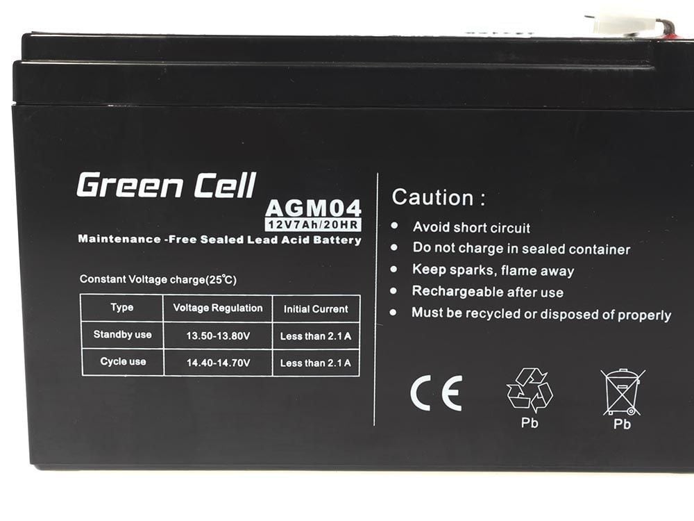Green Cell AGM04 Batterie de l'onduleur Sealed Lead Acid (VRLA) 12 V 7 Ah