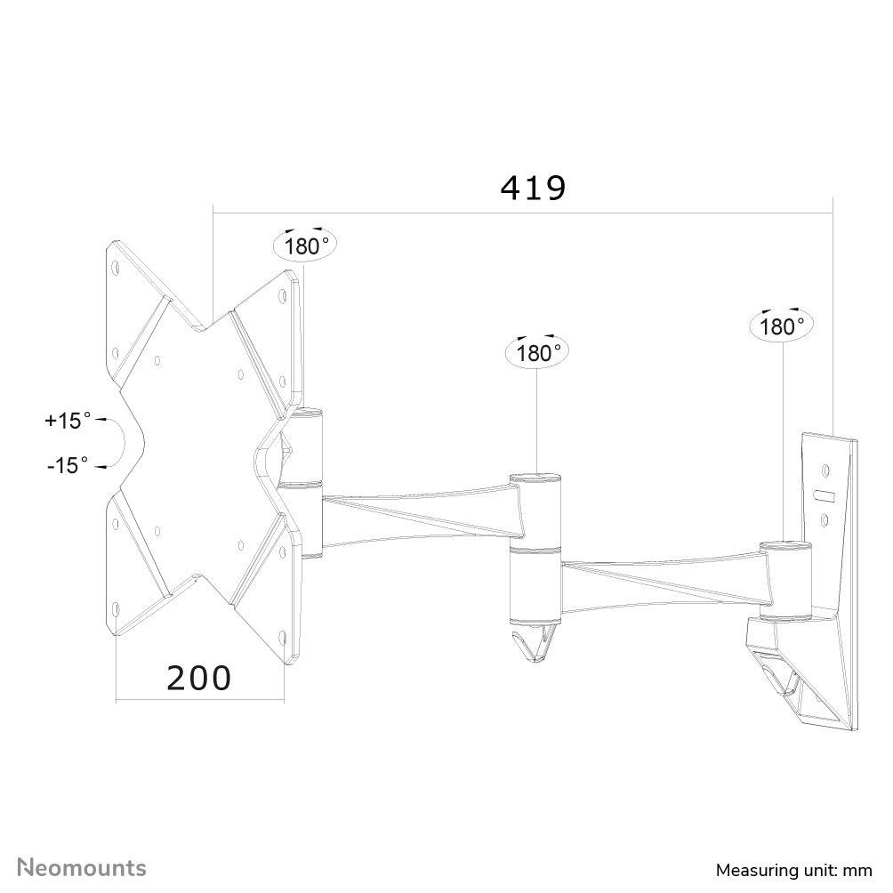 NEOMOUNTS FPMA-W835 Support décran mural 10-40p - orientable