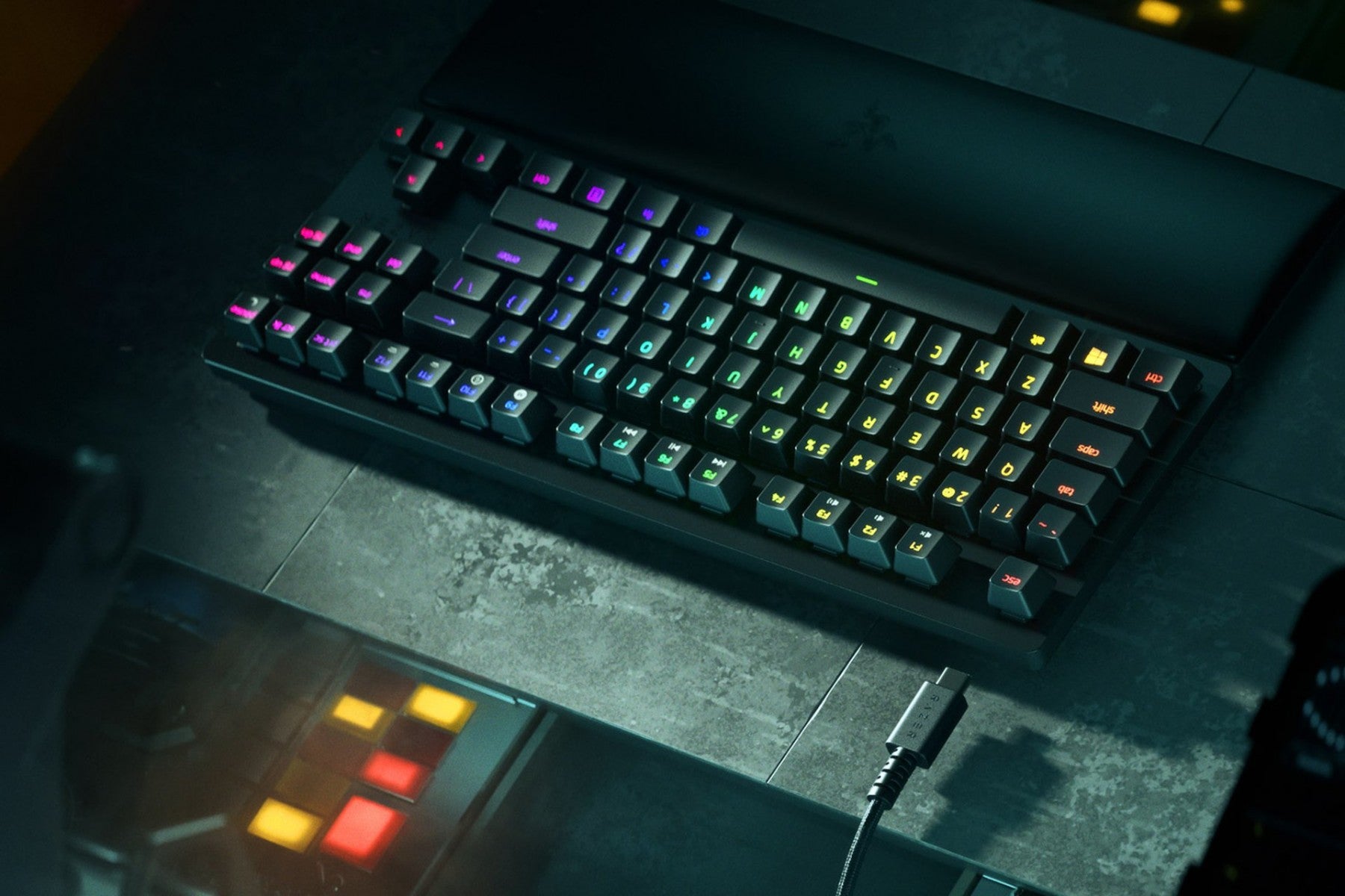 Razer Huntsman V2 Tenkeyless clavier Gaming USB QWERTY Anglais américain Noir