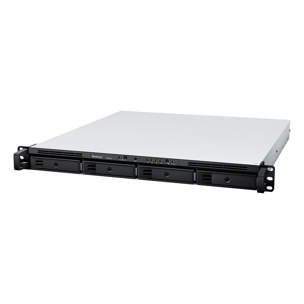 SYNOLOGY RS822+ 4-Bay NAS-Rackmount AMD Ryzen V1500B 4-core 2.2GHz 2Go DDR4 ECC SODIMM 2xUSB 3.2 RJ-45 4x1GbE
