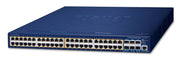 PLANET SGS-6310-48P6XR commutateur réseau Géré L3 Gigabit Ethernet (10/100/1000) Connexion Ethernet, supportant l'alimentation via ce port (PoE) 1U Bleu