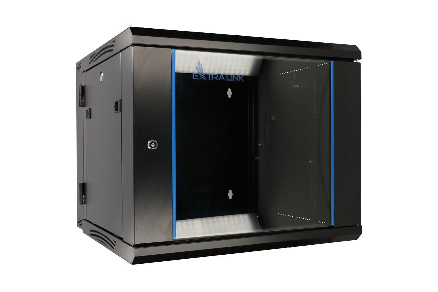Extralink 9U 600X600 AZH WALL-MOUNTED RACKMOUNT CABINET SWING TYPE BLACK Rack monté sur le mur Noir