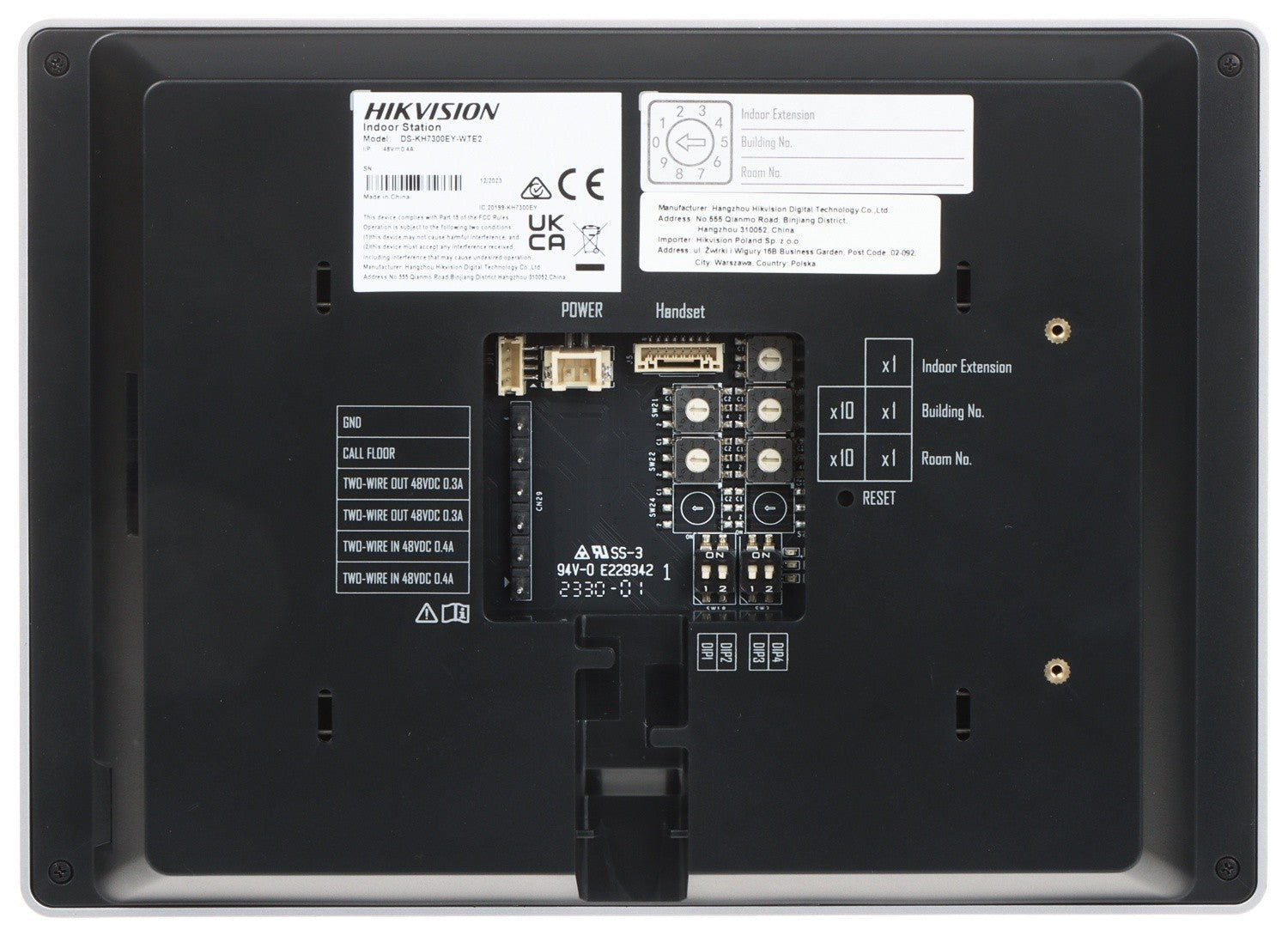Hikvision DS-KH7300EY-WTE2 Station intérieure HD a 2 fils