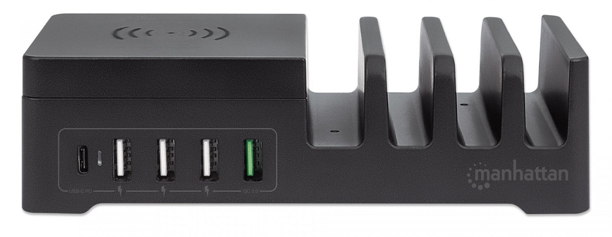 Manhattan 102230 Station de charge Qi Quick 3A USB-C 55W