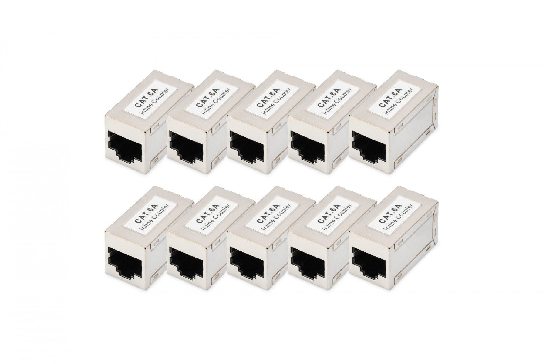 Digitus DN-93905-10 Raccords modulaires blindés CAT 6A 10 pieces Argent