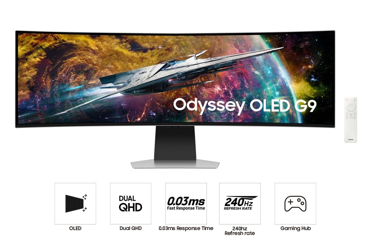 Samsung LS49CG950SUXEN Moniteur OLED Dual QHD de 49 pouces avec hub USB