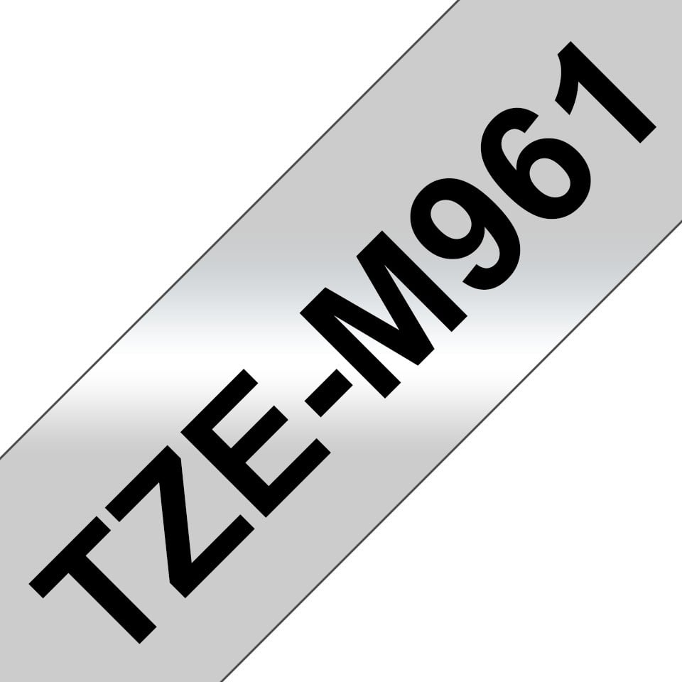 BROTHER P-TOUCH TZE-M961 noir sur silver-matt 36mm pack de 1