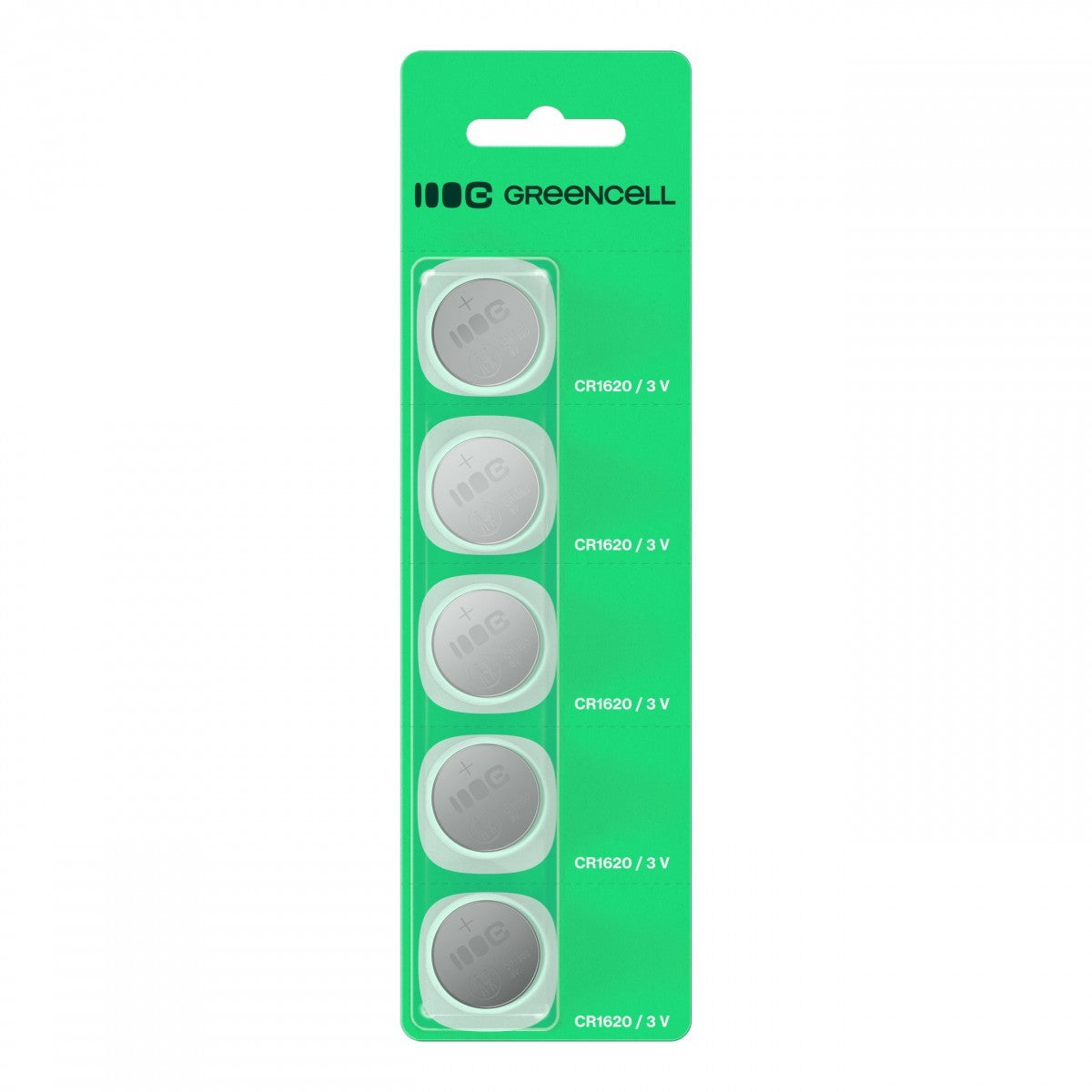 Green Cell X5CR1620 5x Pile bouton lithium CR1620 CR 1620 3V 70mAh