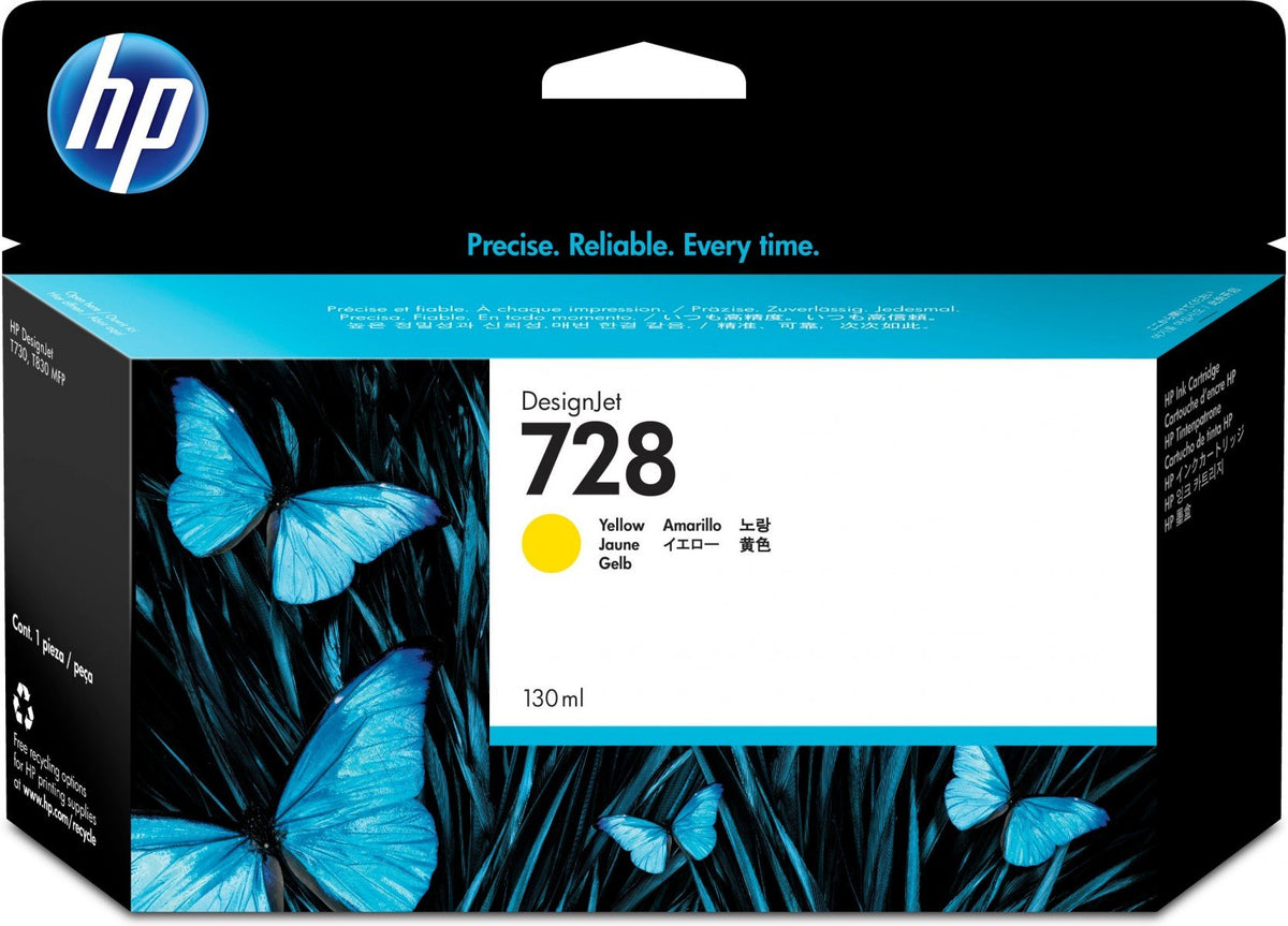 HP 728 original 130-ml Yellow Ink cartridge F9J65A