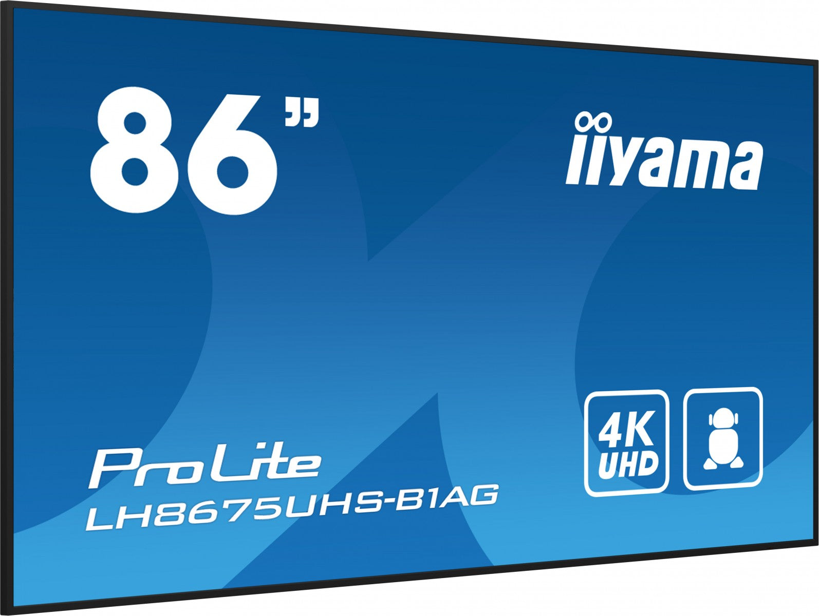 "iiyama LH8675UHS-B1AG Écran d'affichage dynamique Écran plat de signalisation numérique 2,17 m (85.6"") LCD Wifi 500 cd/m2 4K Ultra HD Noir Intégré dans le proce"